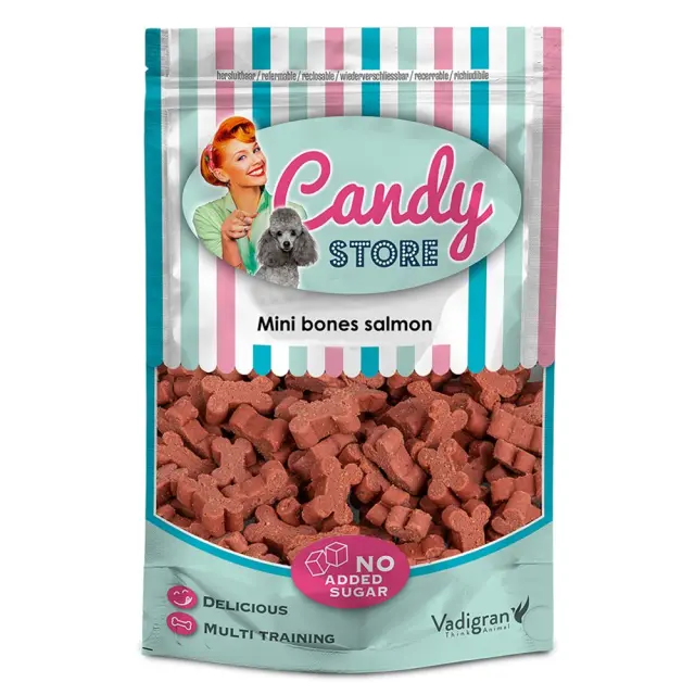 Vadigran Candy Mini Bones Μαλακές Λιχουδιές με Σολομό για Σκύλους 180gr
