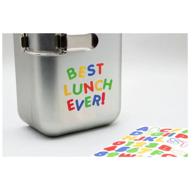 SUCK UK Πρωτότυπο Μεταλλικό Lunchbox: Fridge (with Alphabet stickers) 2