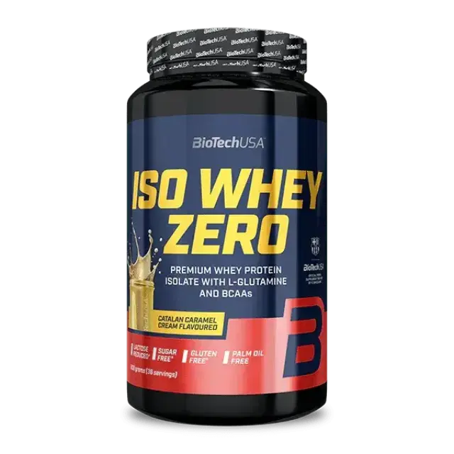 Biotech USA Iso Whey Zero Lactose Reduced Πρωτεΐνη Ορού Γάλακτος Χωρίς Γλουτένη με Γεύση Catalan Caramel Cream 908gr