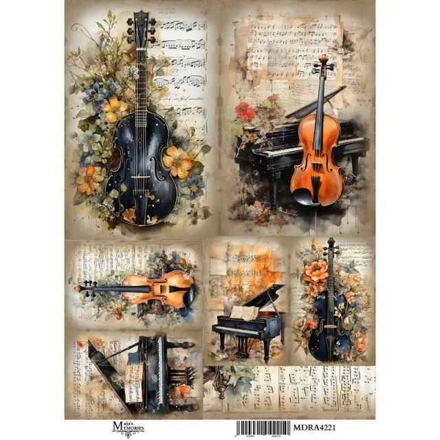 Ριζόχαρτο Maja's Memories, 22.5x32cm, Μουσικά όργανα, MDRA4221