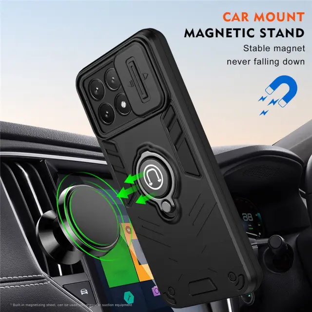 CamShield Hybrid Θήκη για Poco X6 Pro 5G-Black OEM 2