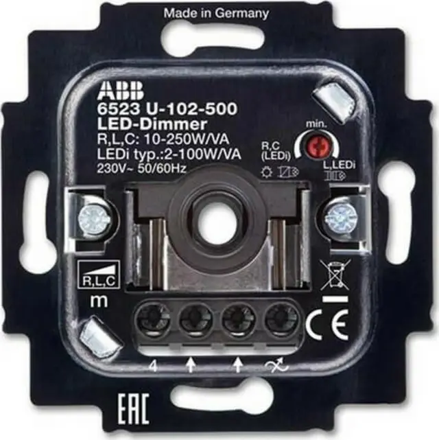 6523 U-102-500 Dimmer Turn/push button