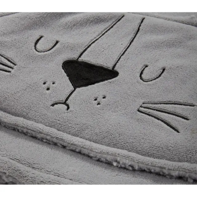 Παιδικό Πόντσο Με Γουνα Sherpa Nef-Nef Sleeping Lion Grey 06-08 2