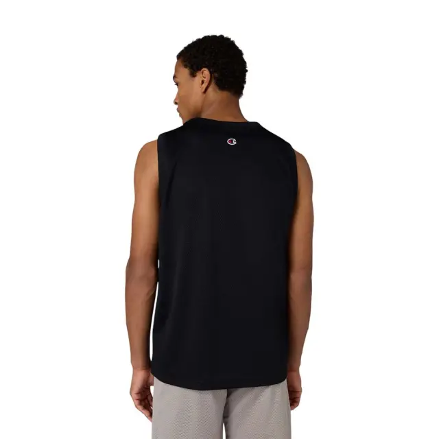Champion Men's Athletic Fit Small Chest Logo Mesh Tank Μαύρο 222174-KK001 (Champion) 2