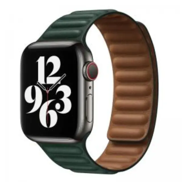 Λουράκι Devia Elegant Leather Apple Watch (38/ 40/ 41/ 42mm) Two-Tone Πράσινο N60279 2
