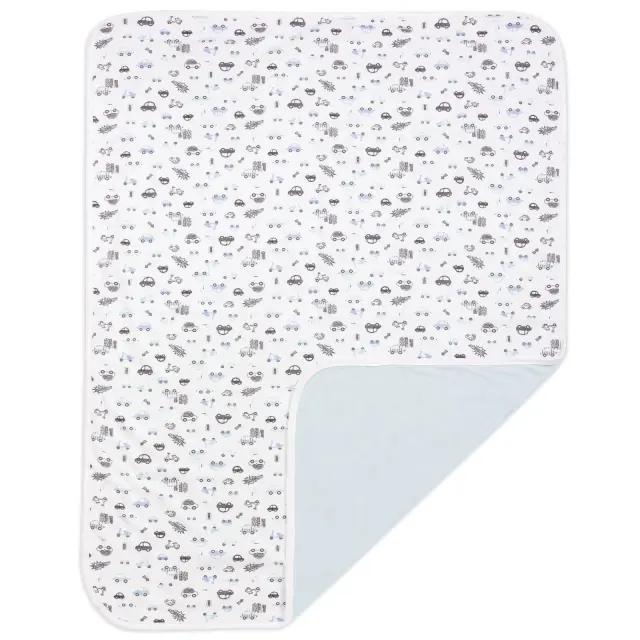 Κουβέρτα Διπλής Όψεως 75x100cm Interlock Blue Cars 5904506811328 3