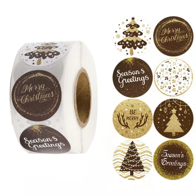 Αυτοκόλλητα Christmas Decorations 25mm - 500τεμ/ρολό