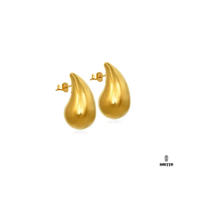 Ghetto Elegant Drops New Style Medium Gold Earrings SS