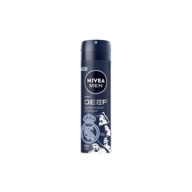 Nivea Men Deo Deep Darkwood Anti-Perspirant 72H Black Carbon Spray Ανδρικό Αποσμητικό 72Ωρών Προστασίας Special Edition, 150ml