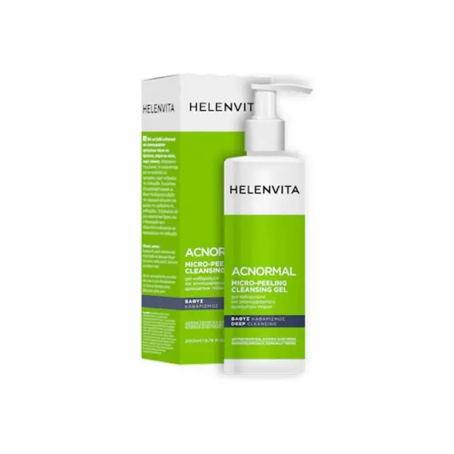 HELENVITA Acnormal Micro-Peeling Cleansing Gel για Βαθύ Καθαρισμό και Αποσυμφόρηση Φραγμένων Πόρων 200ml