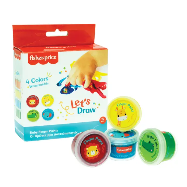 Σετ δακτυλομπογιών 4 βαζάκια Fisher-Price