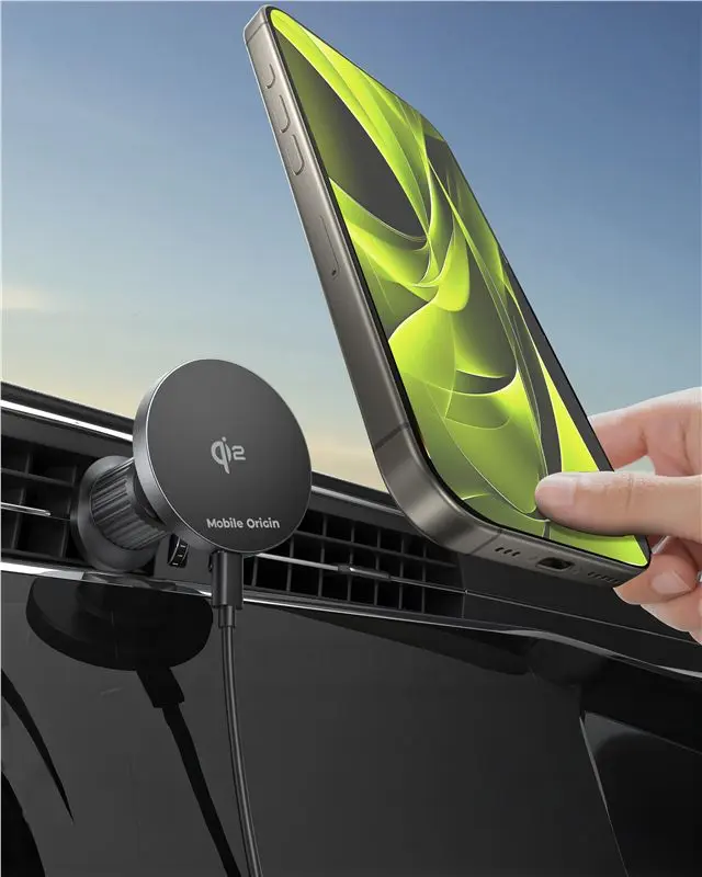 Mobile Origin Wireless Metal Car Charger CA14 2