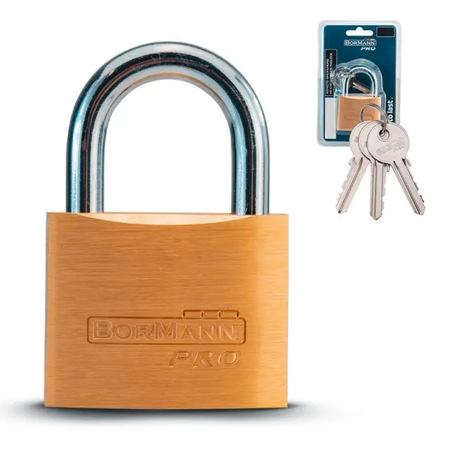 Bormann Pro BLK1006 Λουκέτο ορειχάλκινο 60mm με κλειδί ορειχάλκινο(051091)