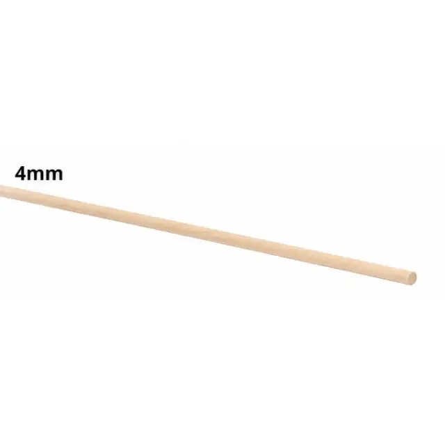 Ξύλινη Καβίλια Στρογγυλή Ø4mm - 100cm - 1τεμ (Εύθραυστο-Παραλαβή απ'το Κατάστημα)