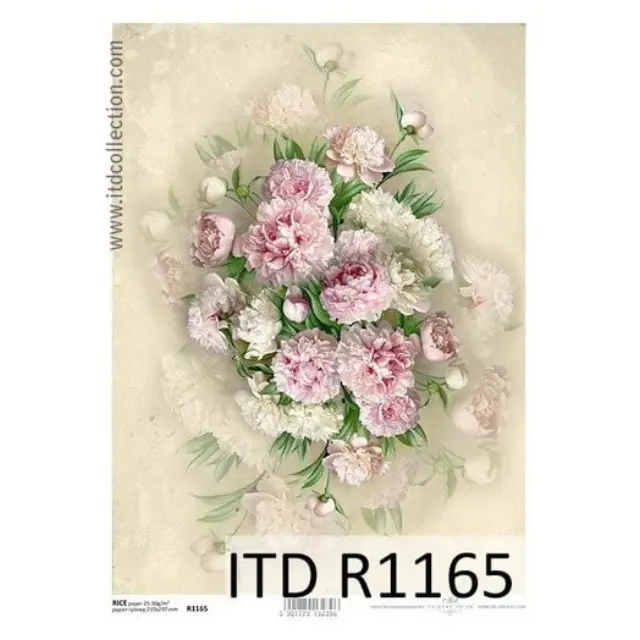 Ριζόχαρτο ντεκουπάζ ITD 21x29cm, Μπουκέτο με λιλά λουλούδια, R1165