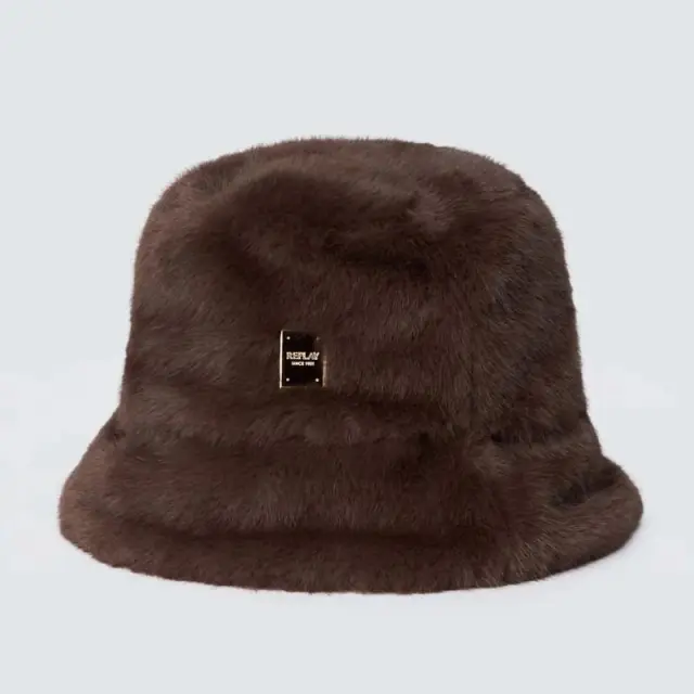 Καπέλο Replay AW00AW.000.A7243T-C06D DARK BROWN Σκούρο Καφέ - S/M