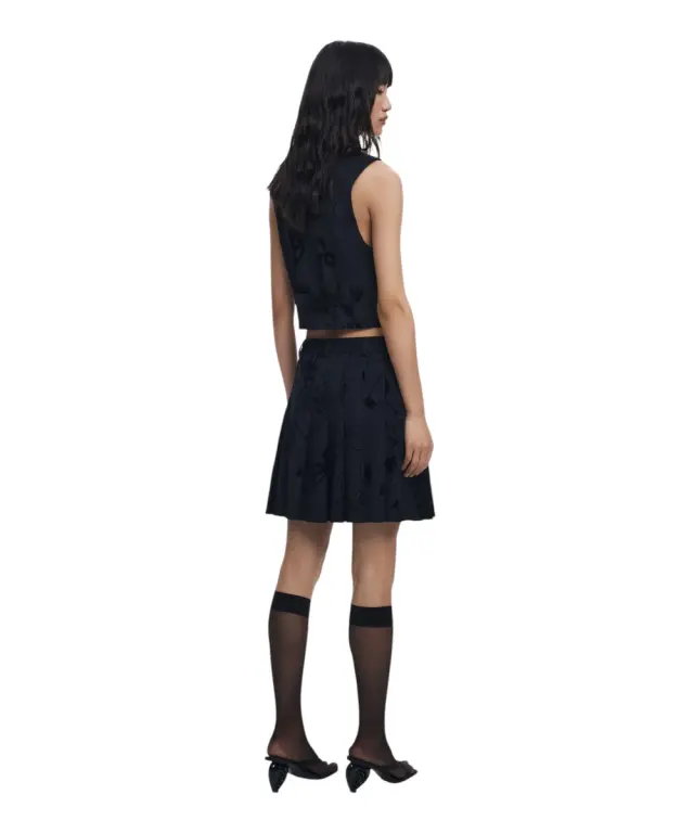 Desigual - Φούστα Mini Flock Regular Fit 25WWFW10-2000 Μαύρο - XS 3