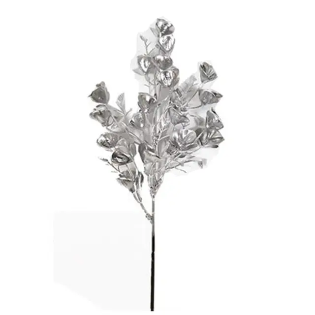 Κυκλάμινο μεταλλικό ασημί 46cm Homeguru AX744