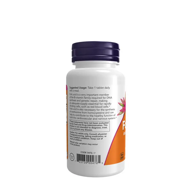 NOW Foods Φολικό Οξύ 800mcg με Βιταμίνη B-12 25mcg 250tabs 3