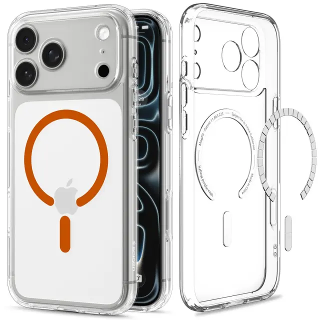 Spigen Ultra Hybrid MagSafe, clear orange - iPhone 18 Pro Max/17 Pro Max