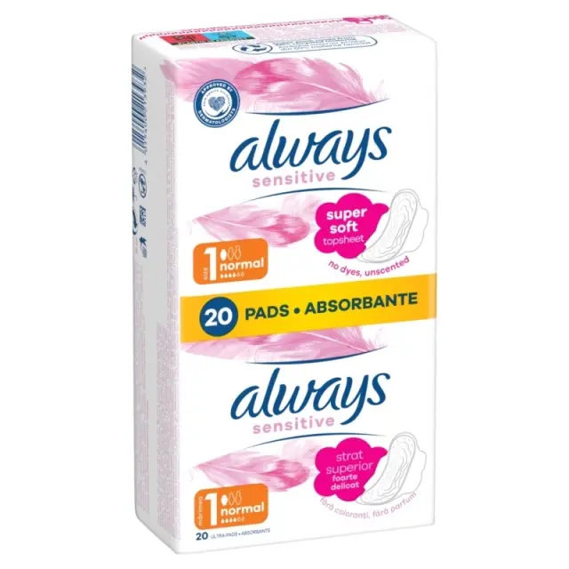 Always Ultra Sensitive Normal Σερβιέτες, Μέγεθος 1 20 τεμάχια