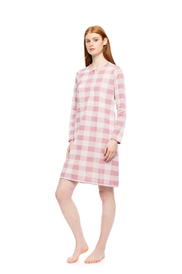W1788 - Type - NIGHTGOWN JACQUARD ROSE PLAID 2
