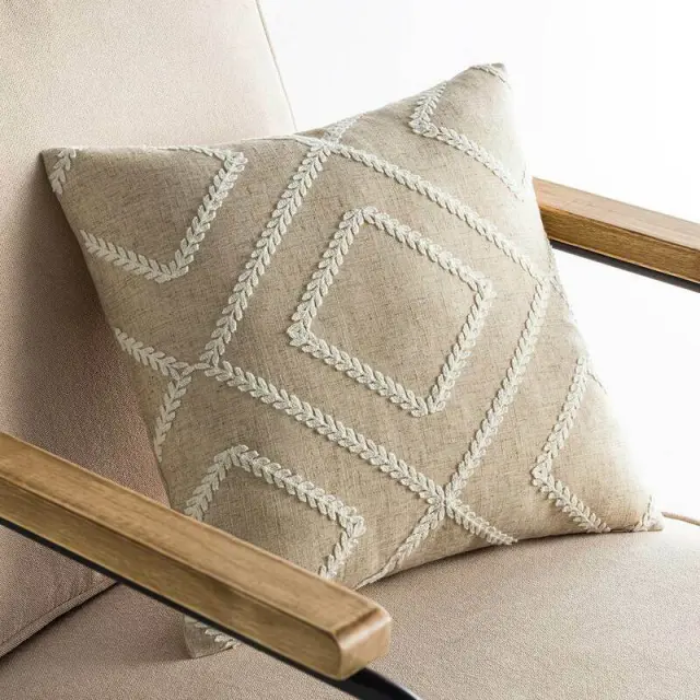 Μαξιλαροθήκη 43X43CM GOFIS HOME FABIO Μπεζ 676A/ 06
