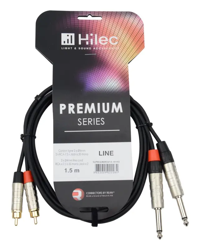 HILEC CLPRO-2JM2RCA/1.5 ΚΑΛΩΔΙΟ ΗΧΟΥ ΜΗΚΟΥΣ 1.5m