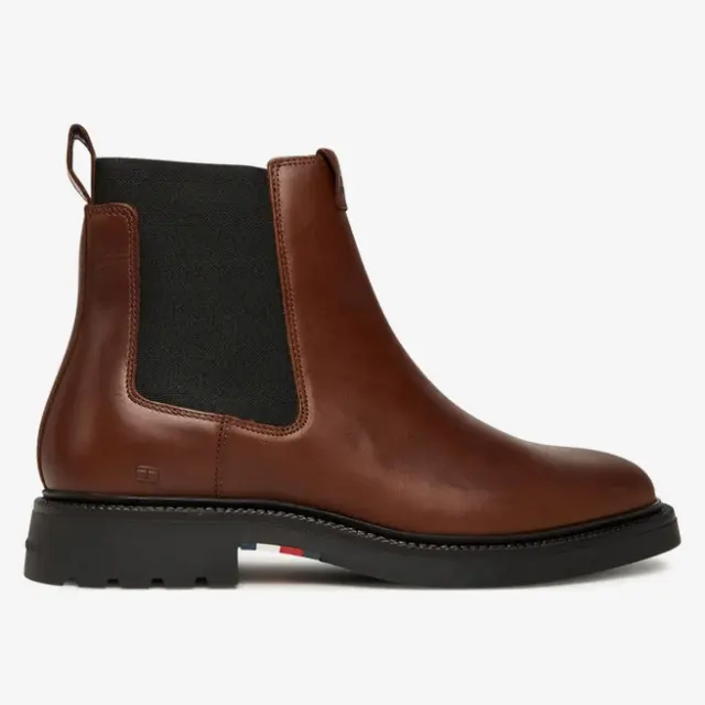 Ανδρικά Δερμάτινα Μποτάκια Tommy Hilfiger FM0FM05591-GVI Ταμπά Ταμπά - 42