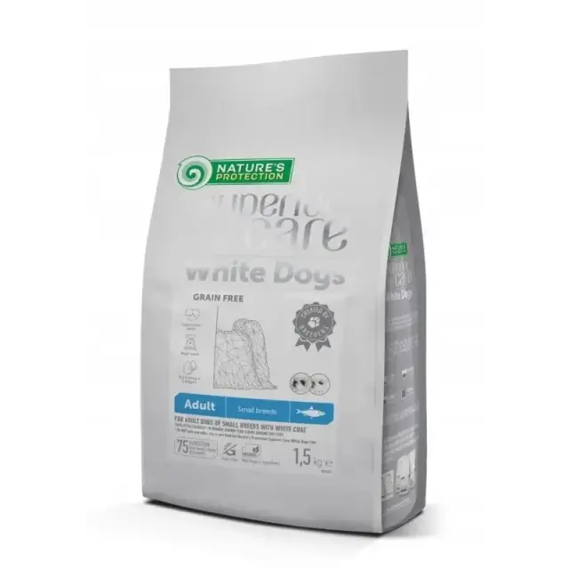 NATURE'S PROTECTION Superior Care White dog Small breeds Herring - dry dog food - 1,5kg