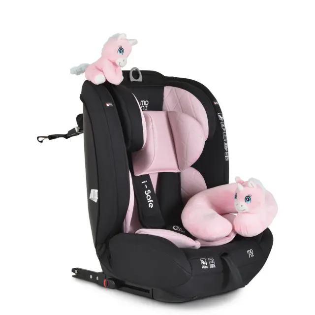 Moni Isafe Καθισματάκι Αυτοκινήτου i-Size με Isofix Pink 9-36 kg 3801005151578