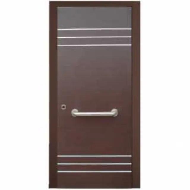 Εσωτερική Πόρτα Wenge με inox ΚΠ 115 2