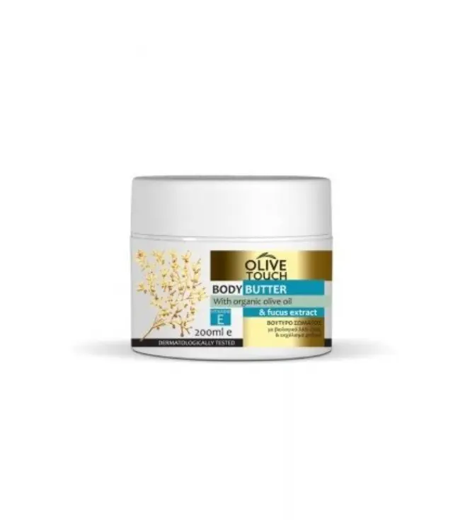 OLIVE TOUCH Βούτυρο Σώματος με βιολογικό Λάδι Ελιάς και εκχύλισμα φυκιών 200ml