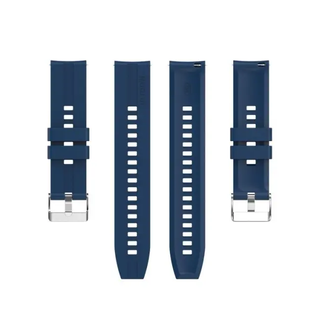 Silver Buckle Λουράκι για Smartwatch 20mm- Blue OEM 3