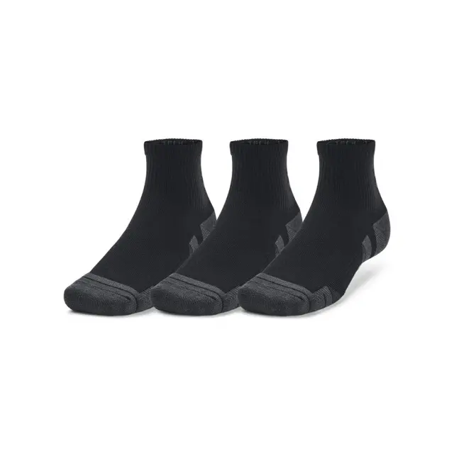 Under Armour Unisex Performance Tech 3 Pack Quarter Socks Μαύρο 1379510-001 (Under Armour) - Large 2