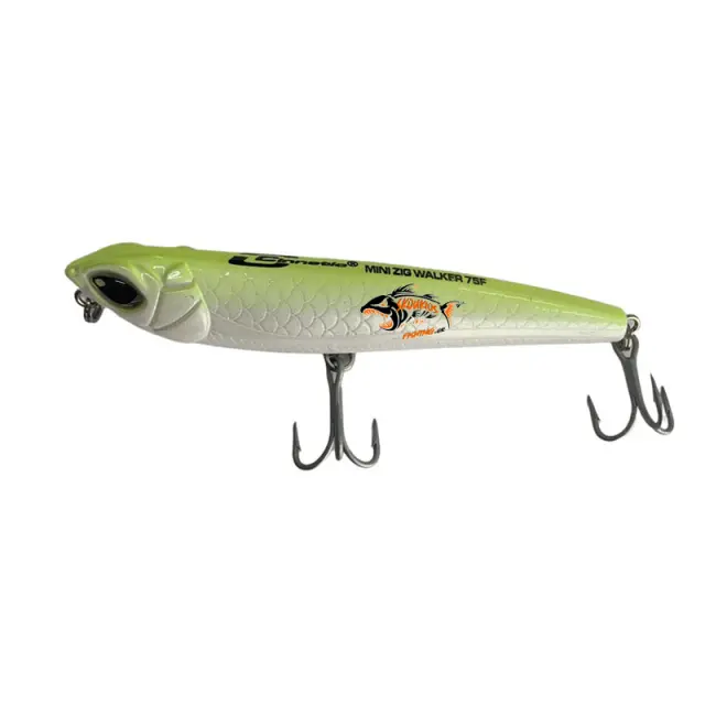 Τεχνητό Cinnetic Μini Zig Walker 75F #3 White Chartreause