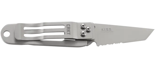 CRKT K.I.S.S. SILVER W/TRIPLE POINT SERRATIONS 2