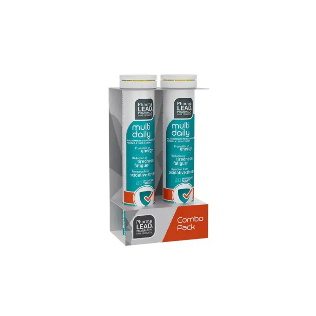 Pharmalead Promo Multi Daily Πολυβιταμίνη με Γεύση Πορτοκάλι, 2×20 Αναβράζοντα Δισκία