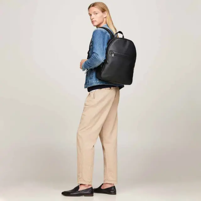 Tommy Hilfiger - Ανδρικό Σακίδιο Th Modern Pu Dome Backpack AM0AM12231-BDS Μαύρο 2