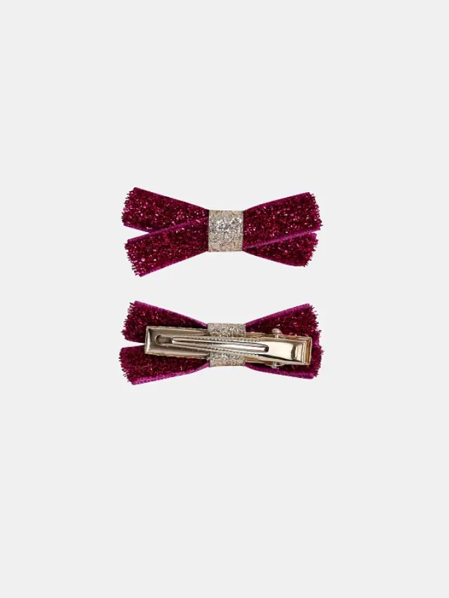Παιδικά Τσιμπιδάκια Μαλλιών Glitter Bows ΠΟΛΥΧΡΩΜΟ - One Size 2