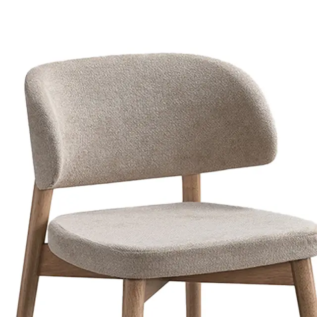 Καρέκλα Siena pakoworld rubberwood σε φυσική-μπεζ απόχρωση 48x50x81εκ | Συσκευασία 2 τμχ 3