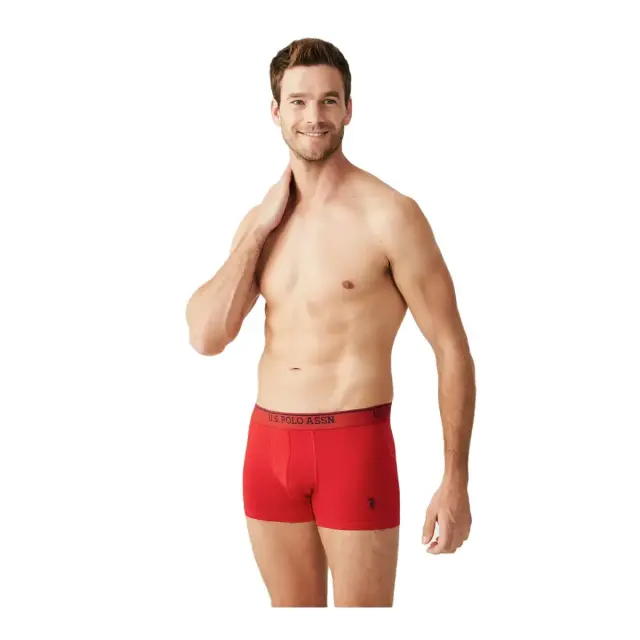 U.S. Polo ASSN. Ανδρικό Boxer Classic Logo - Τριπλό Πακέτο, Χρώμα Σκ.Μπλε-Λευκό-Κόκκινο - S 3