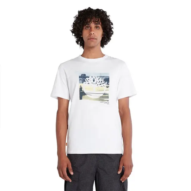 TIMBERLAND SS COAST GRAPHIC TEE ΜΠΛΟΥΖΑ ΑΝΔΡΙΚΗ WHITE