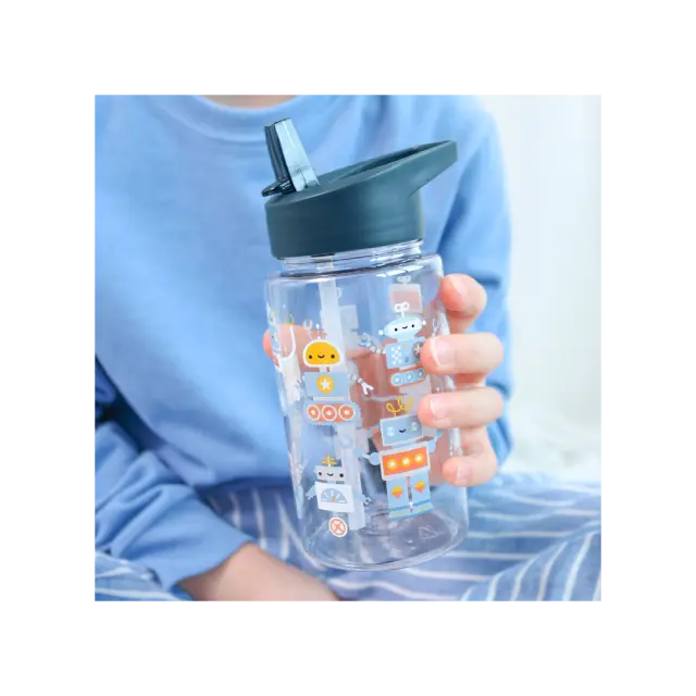 Παγούρι Από Tritan Α Little Lovely Company Robots 450ml DBROBU95 3