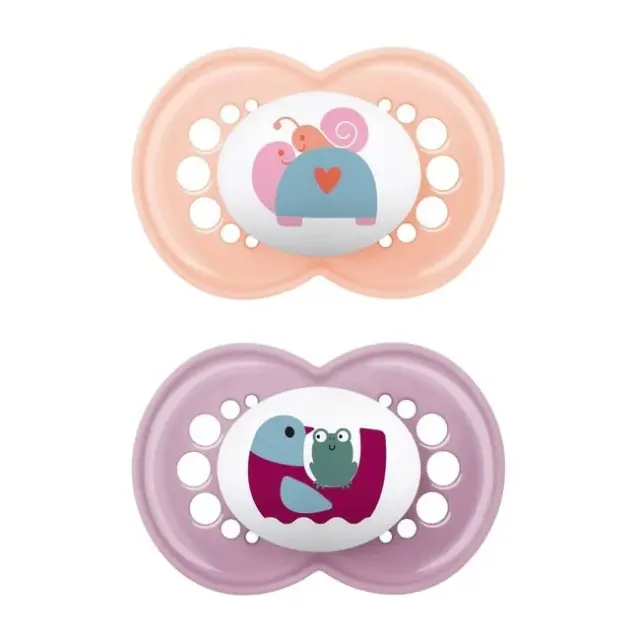 Mam Original Πιπίλες Σιλικόνης Skinsoft 6-16 Μηνών (150SG) Σομών - Μωβ, 2τμχ 2