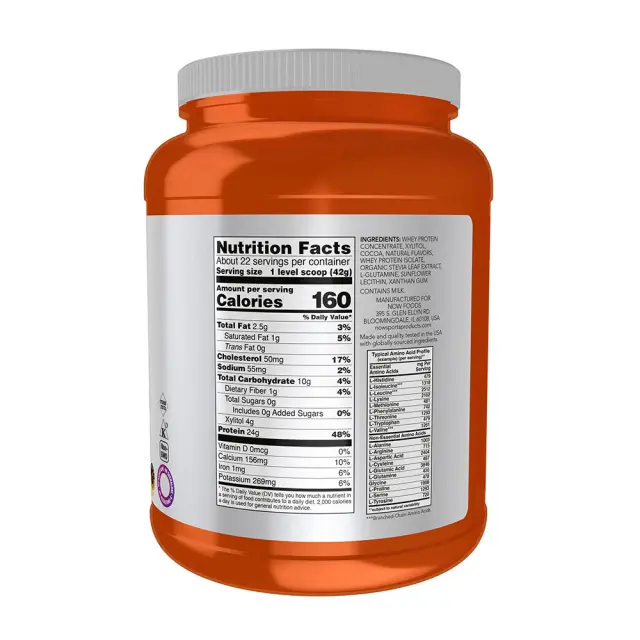 Now Foods Whey Protein Creamy Chocolate, 907 g 2
