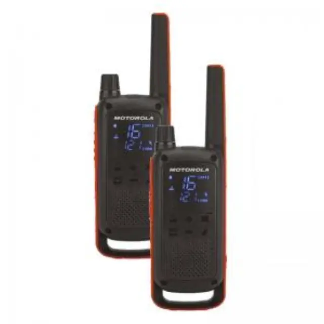 Walkie Talkie Motorola Talkabout T82 & Φορτιστής Μαύρο-Πορτοκαλί (2 τεμ.) N65629 2