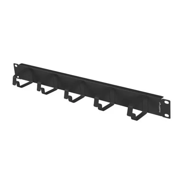 Lanberg 19" Cable Management 5 Rings Type B 1U Black (AK-1701-B)