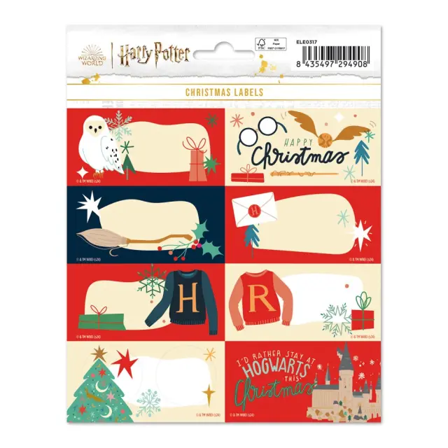 Στίκερς χριστουγεννιάτικα Harry Potter Christmas self adhesive labels ELE0317