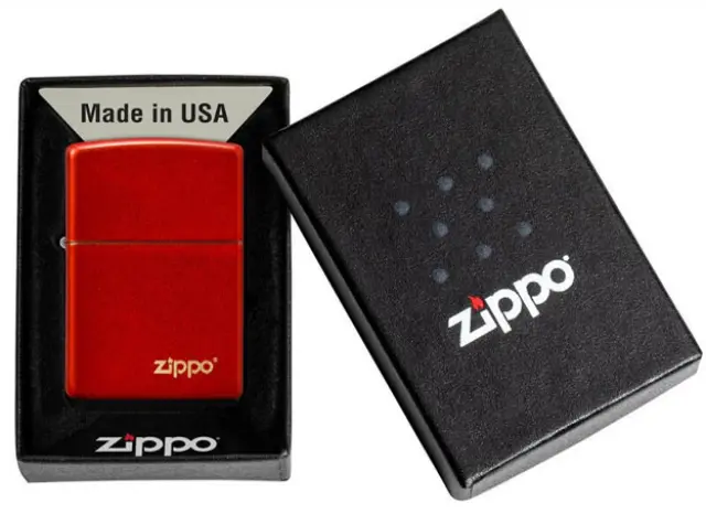 ZIPPO Αναπτήρας - 49475ZL Metallic Red Matte με Λογότυπο Zippo 3